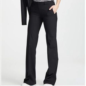 Theory Demitria Black Flare Pants 100% Wool